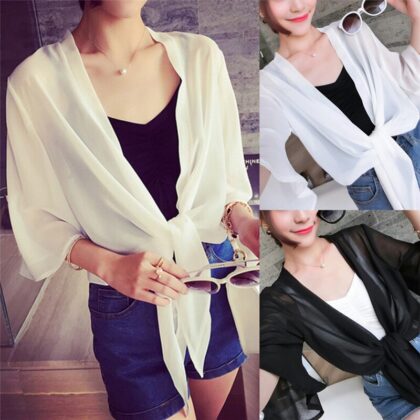 Women Casual Chiffon Summer Shawl/Cardigan