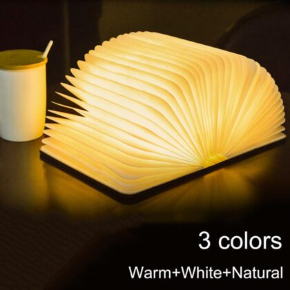 Portable 3 Colors 3D Creative LED Book