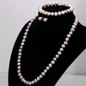 WUBIANLU Purpel Pearl Necklace Sets