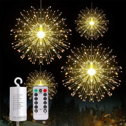 DIY Hanging Starburst Lights with Remote