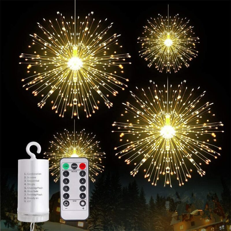 DIY Hanging Starburst Lights with Remote