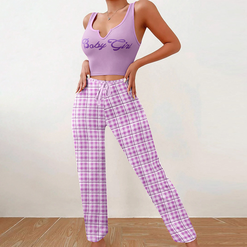 Spring Summer Women's Sleepwear | Casual Top Pajamas | Home Clothes - Image 3