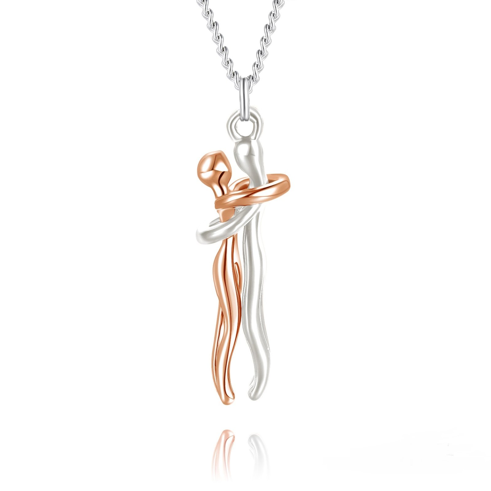 Affectionate Hug Necklace Couples Anniversary Valentine's Day Gift Fashion Punk Street Style Pendant Necklace - Image 7