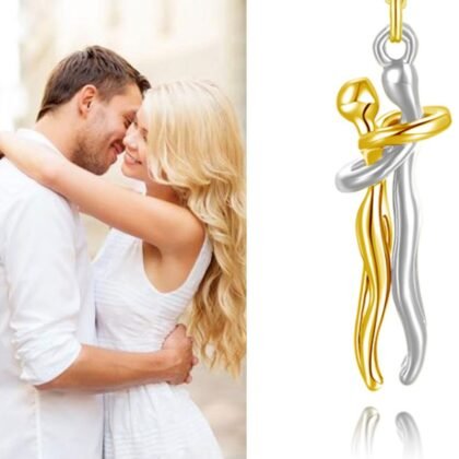 Affectionate Hug Necklace Couples Anniversary Valentine's Day Gift Fashion Punk Street Style Pendant Necklace